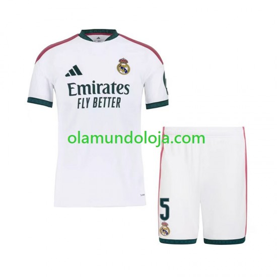 Camisola Real Madrid Jude Bellingham 5 Criança Equipamento Primeiro 2026-2027 Manga Curta